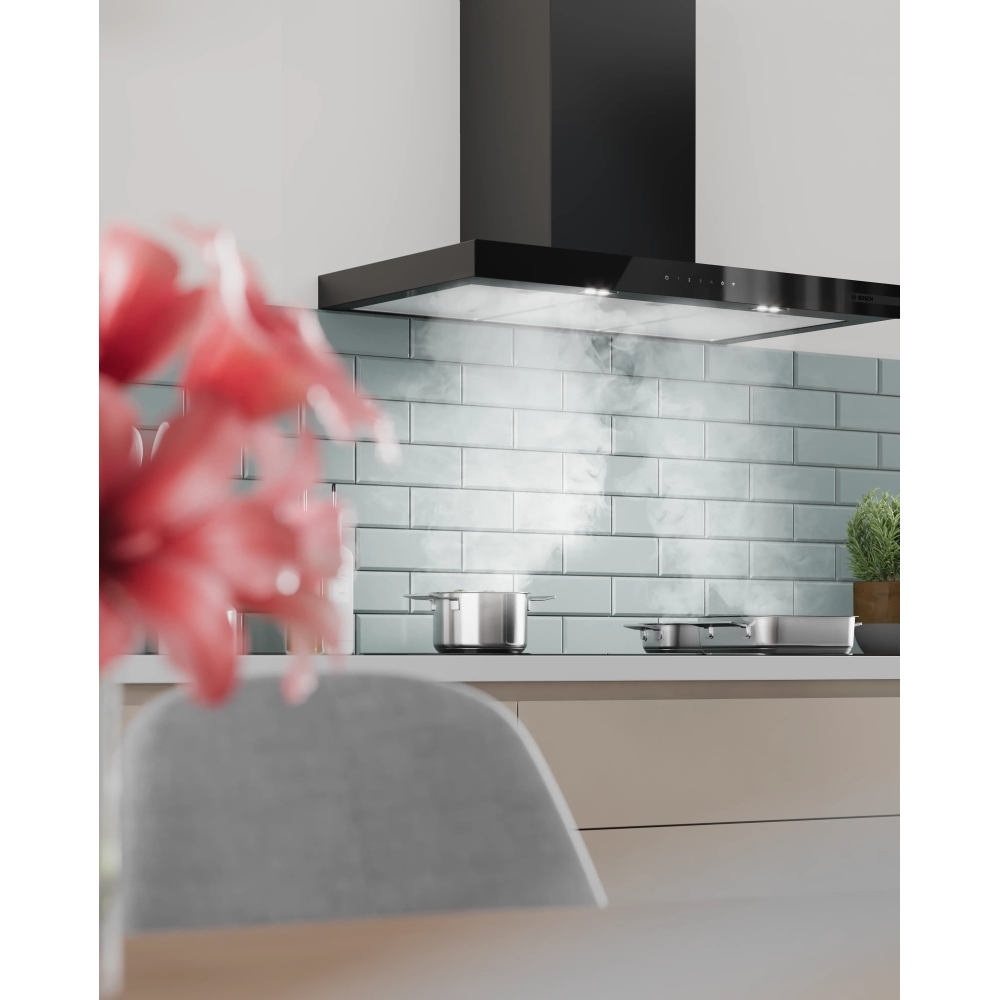 Bosch DWB97DN60B Series 6 90cm Chimney Cooker Hood, Black, A++ Rated
