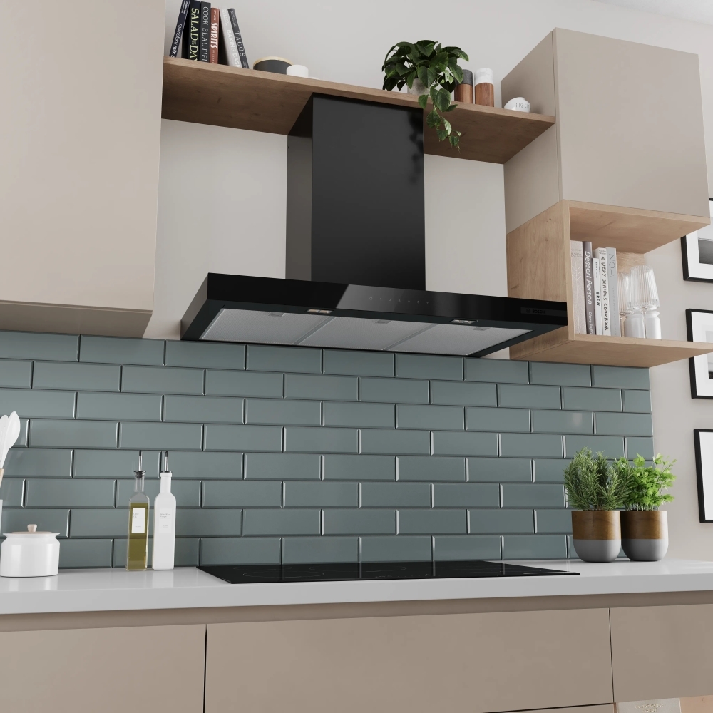 Bosch DWB97DN60B Series 6 90cm Chimney Cooker Hood, Black, A++ Rated