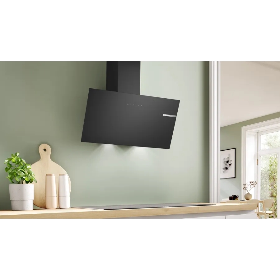 Bosch DWK85DK60B Series 2 80cm Chimney Cooker Hood, Black, A Rated