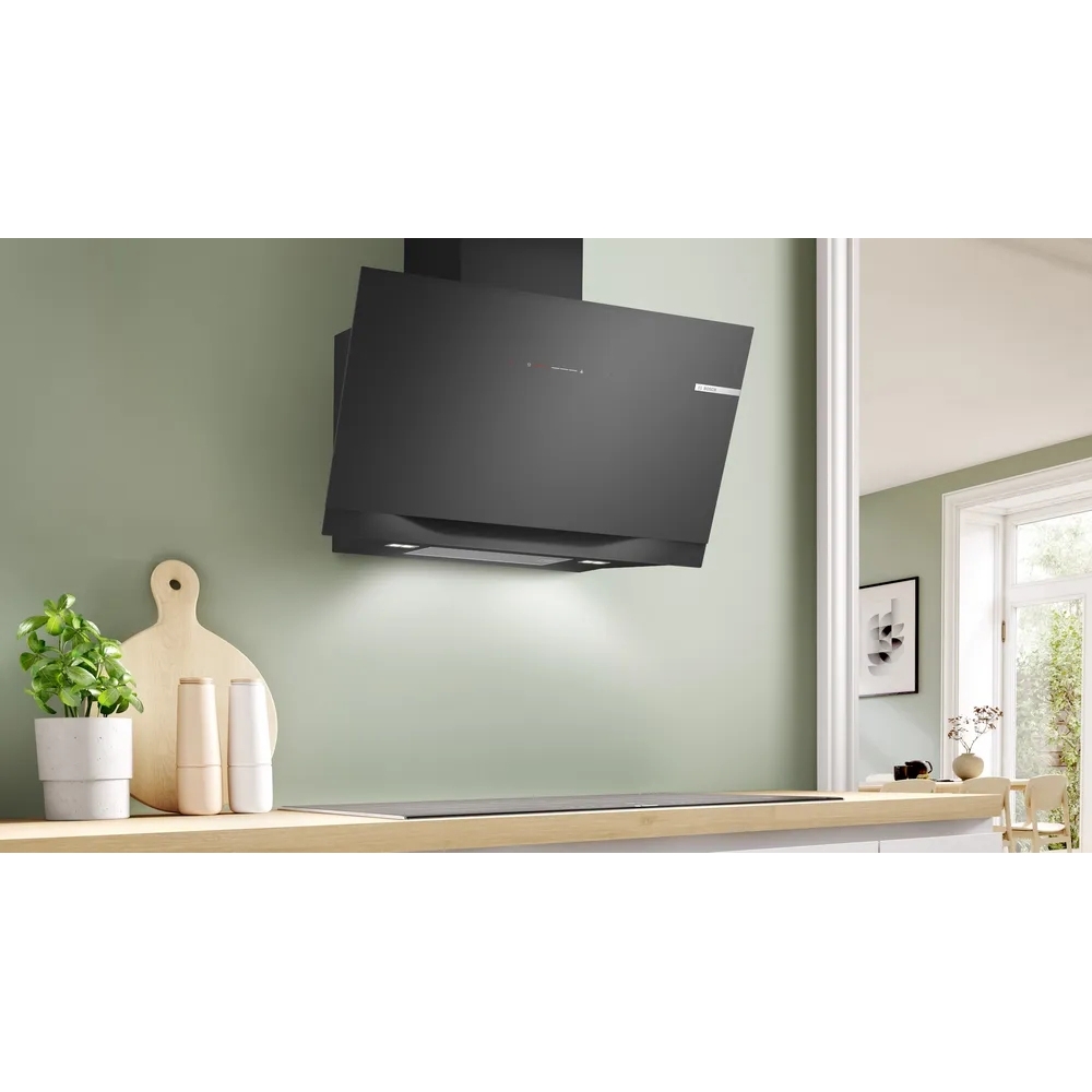 Bosch DWK91LT60B Series 8 90cm Chimney Cooker Hood, Black, A+ Rated
