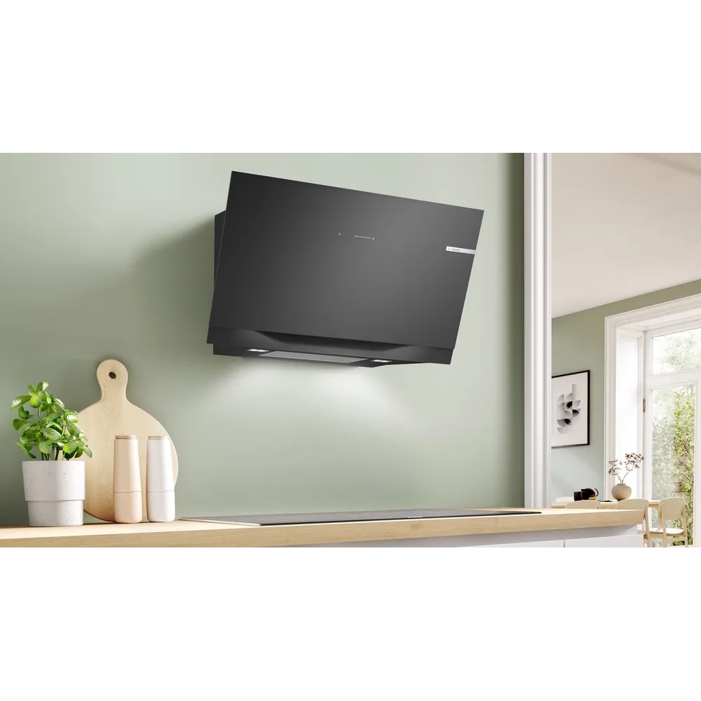 Bosch DWK91LT60B Series 8 90cm Chimney Cooker Hood, Black, A+ Rated