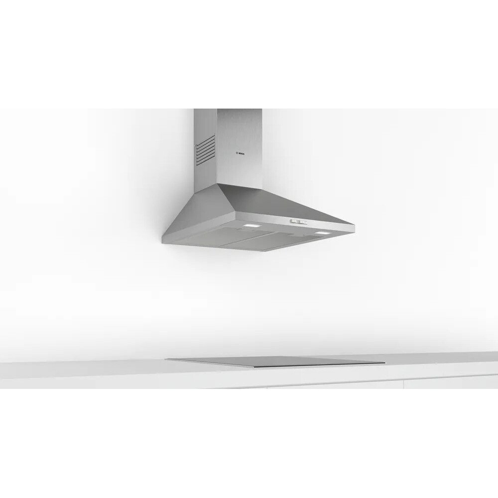 Bosch DWP64BC50B Series 2 60cm Chimney Cooker Hood, Stainless Steel, C Rated