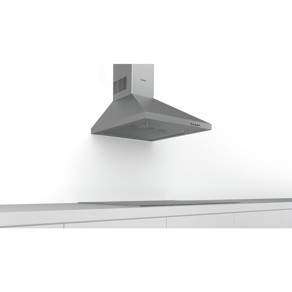 Bosch DWP64CC50M Series 2 60cm Chimney Cooker Hood, Stainless Steel, D Rated