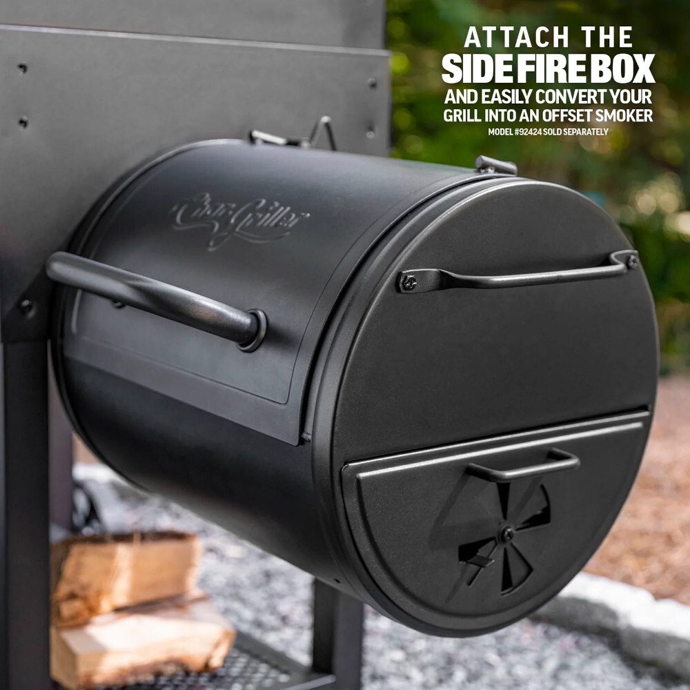 Char-Griller E2197 30" Traditional Charcoal Grill, Black