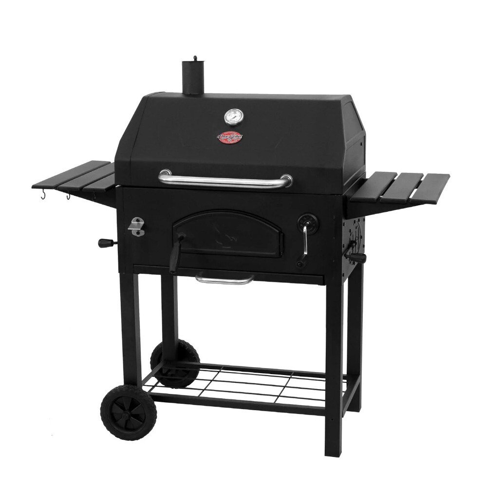 Char-Griller E2197 30" Traditional Charcoal Grill, Black