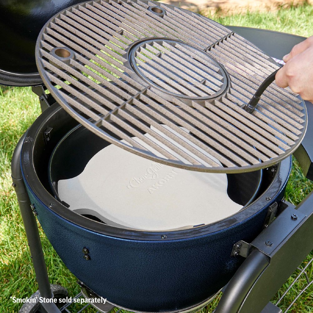 Char-Griller E56520 Akorn Kamado Grill and Cart, Blue