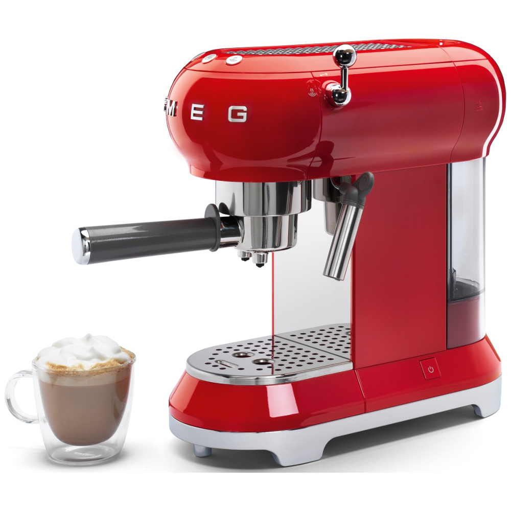 Buy Smeg ECF01RDUK Retro Espresso Coffee Machine Red Marks Electrical
