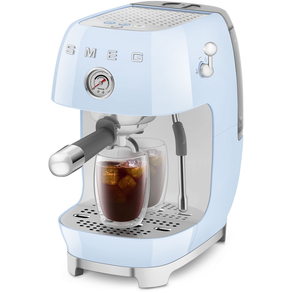Smeg ECF03PBUK Retro Coffee Machine, Blue