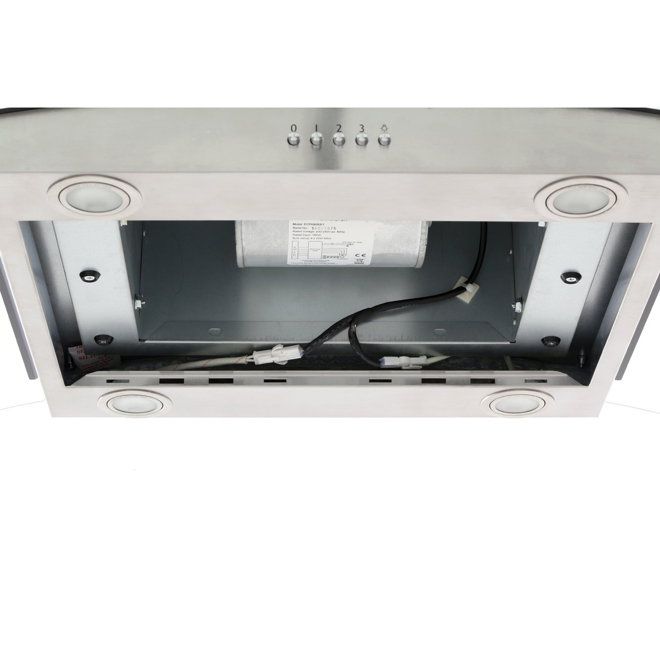 Buy CDA ECPK90SS Island Cooker Hood Stainless Steel and Glass Marks