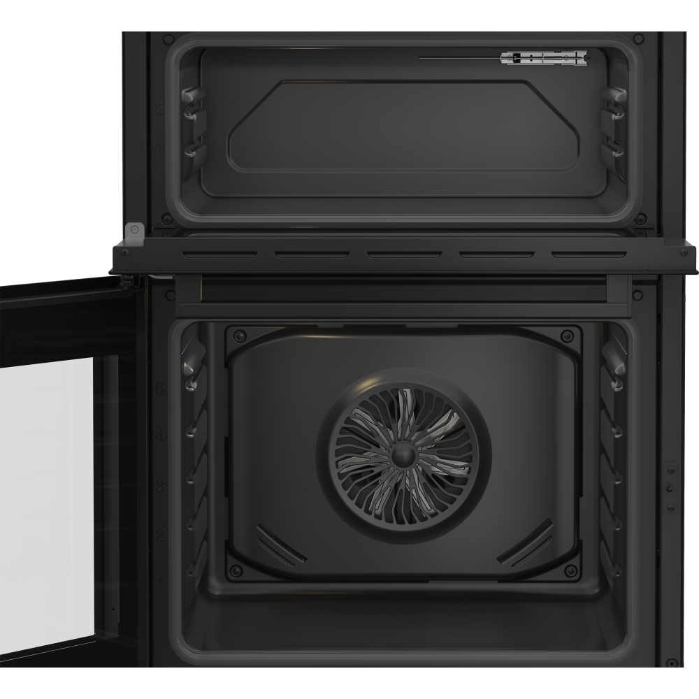 Beko EDC6731K Ceramic Electric Cooker with Double Oven, Black, A Rated