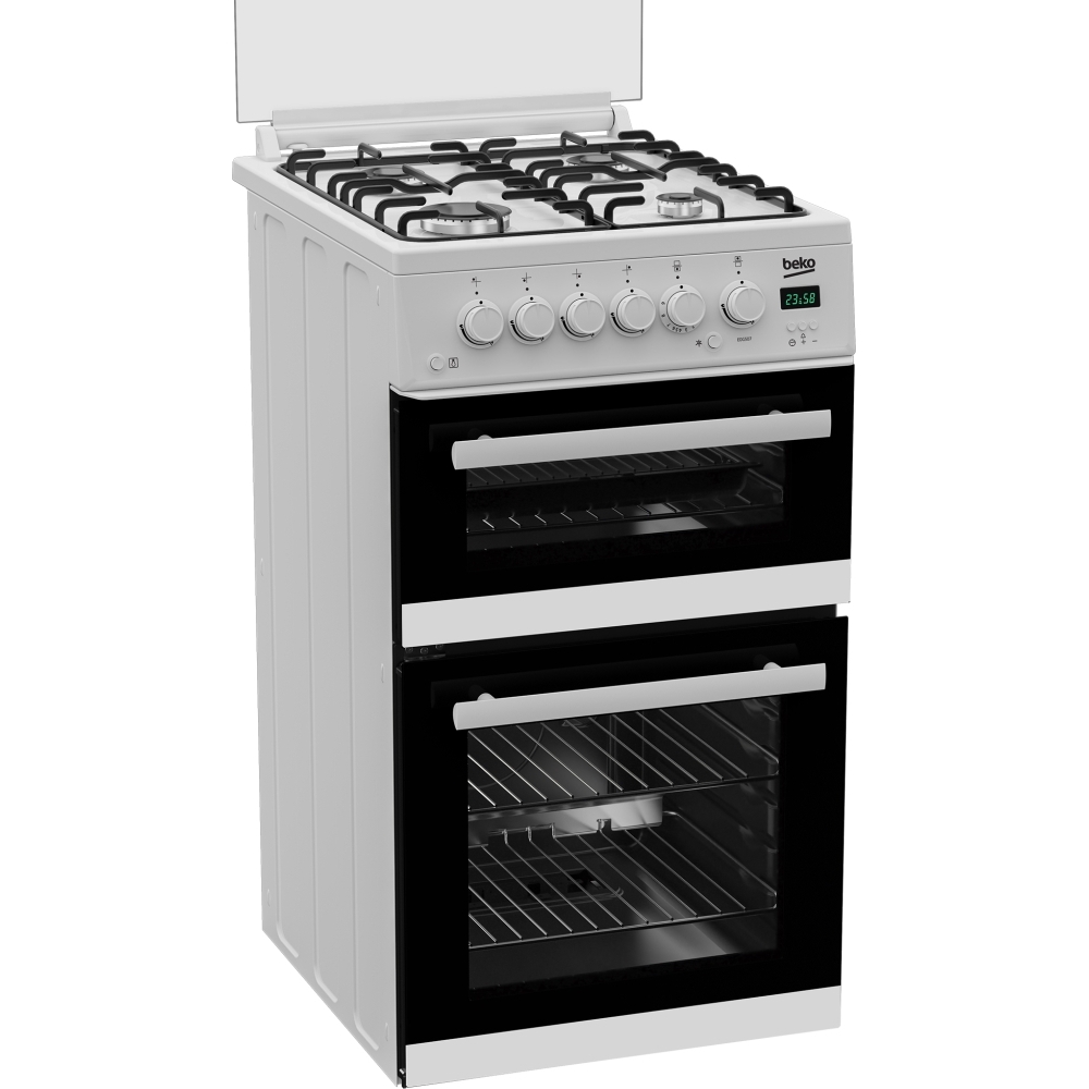 Beko EDG507W Gas Cooker with Separate Grill, White, A+ Rated
