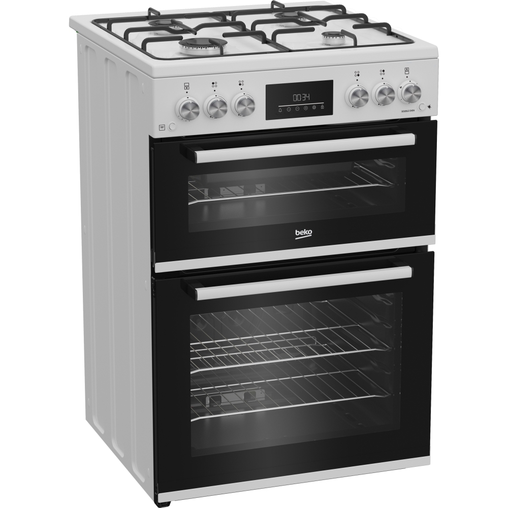 Beko EDG6231W Gas Cooker with Separate Grill, White, A+ Rated