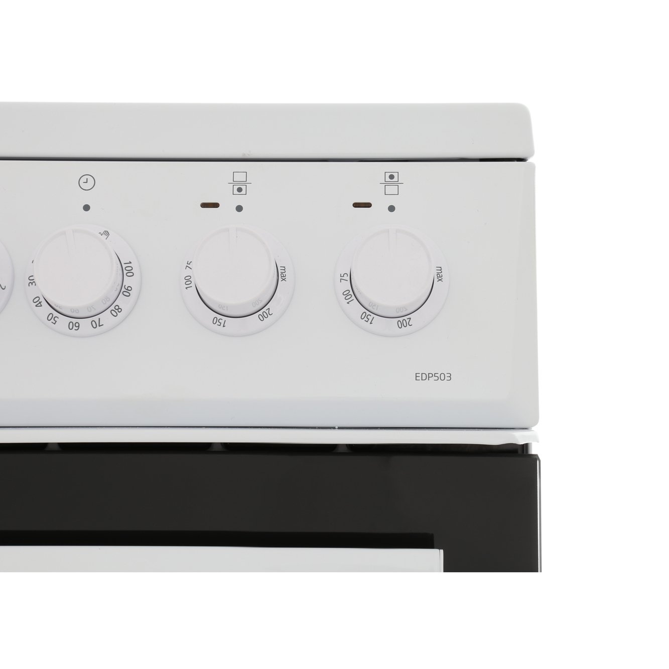 Beko EDP503W Solid Plate Electric Cooker with Double Oven, White, A Rated