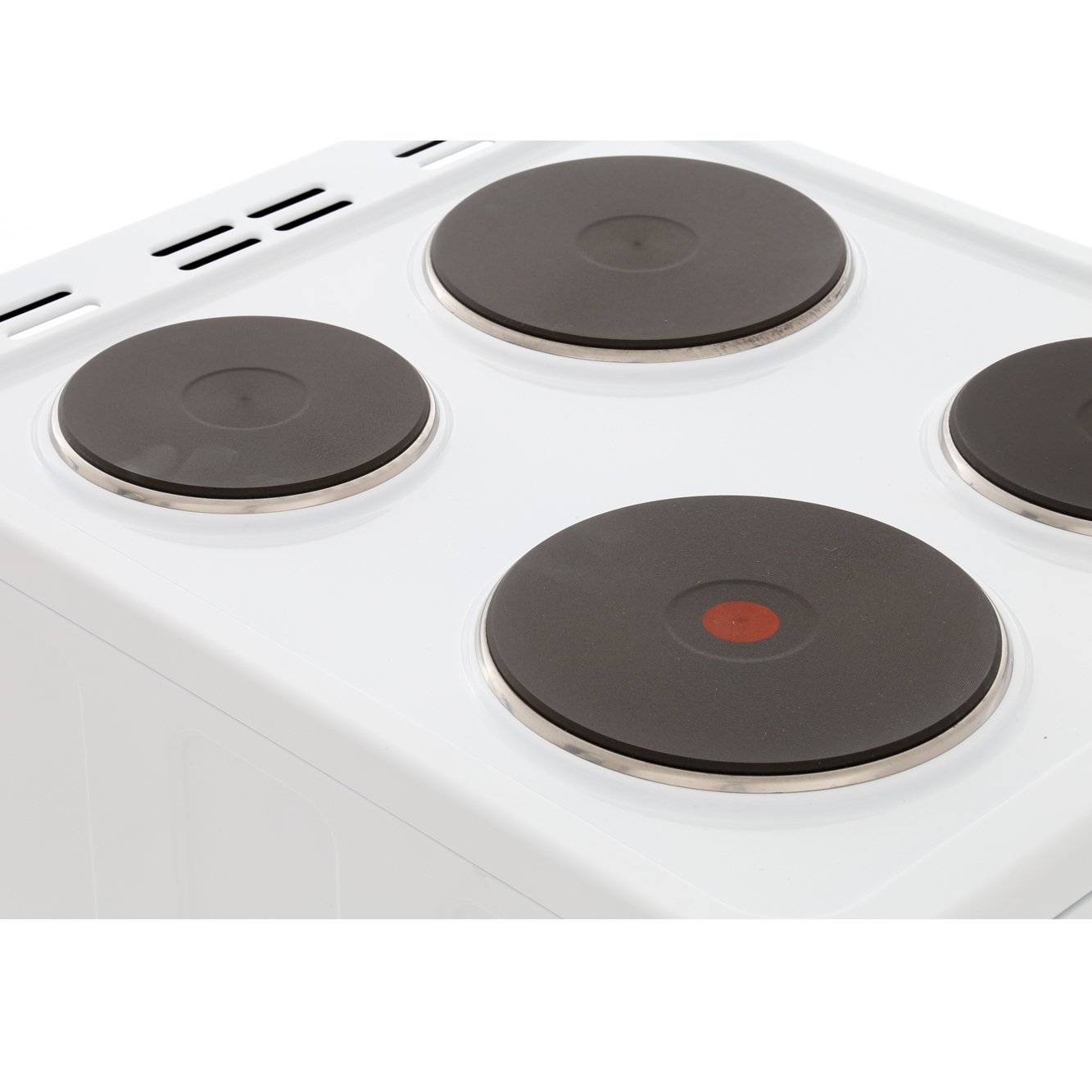 Beko EDP503W Solid Plate Electric Cooker with Double Oven, White, A Rated