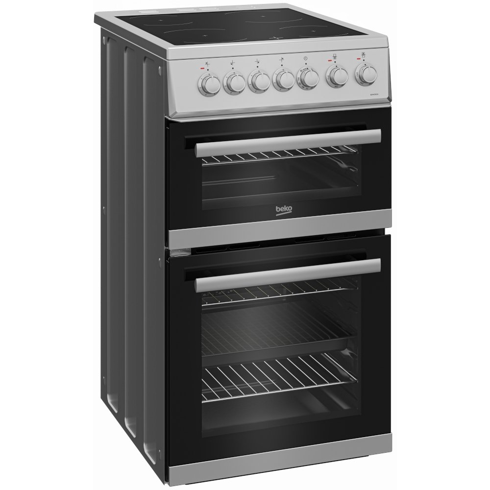 Buy Beko EDVC503S Ceramic Electric Cooker with Double Oven Silver