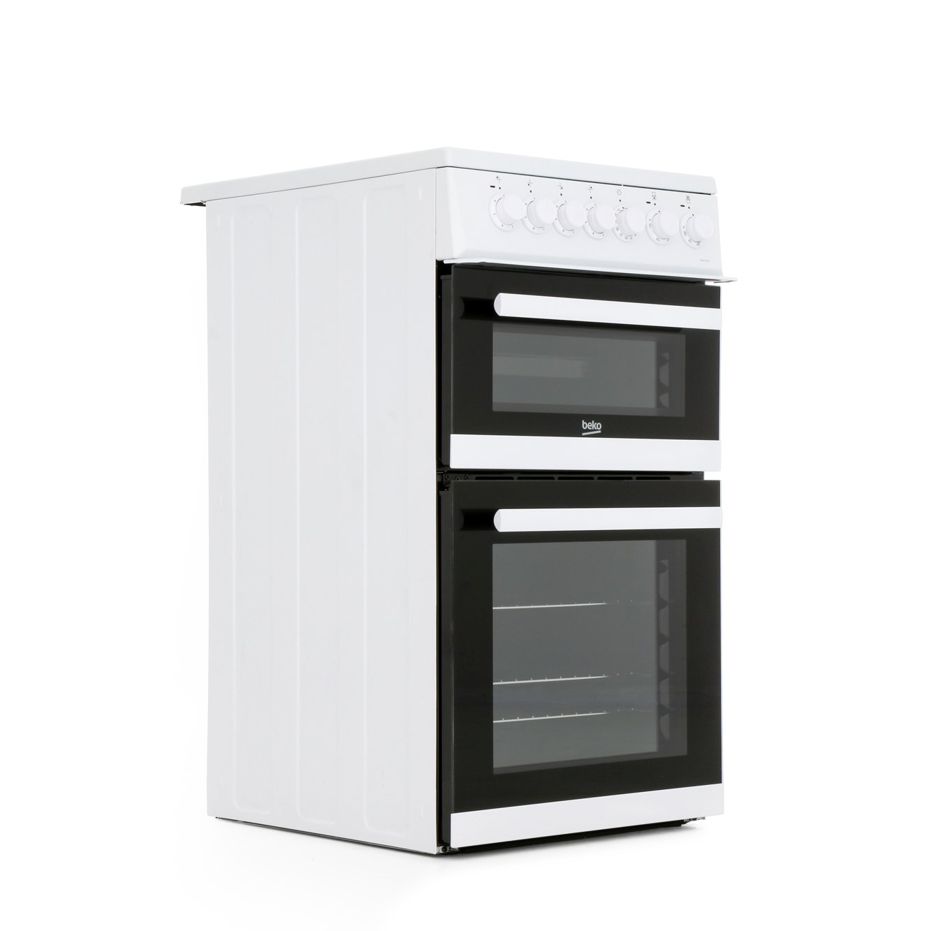 Beko EDVC503W Ceramic Electric Cooker with Double Oven, White, A Rated