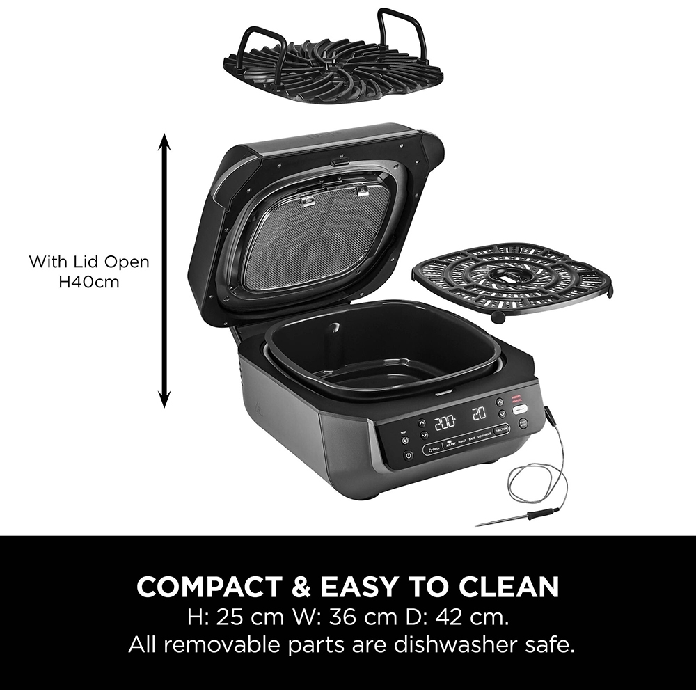 Ninja EG351UK 5-in-1 Grill & Air Fryer, Black