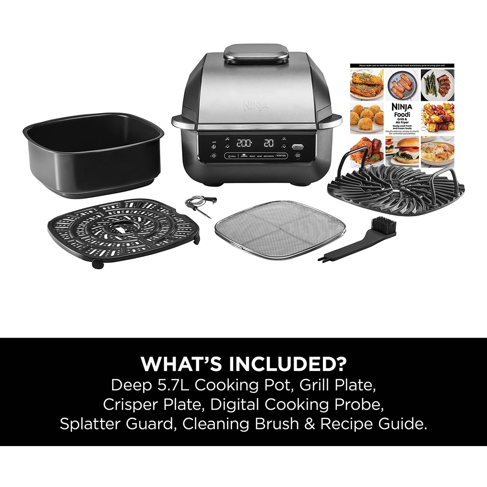 Ninja EG351UK 5-in-1 Grill & Air Fryer, Black