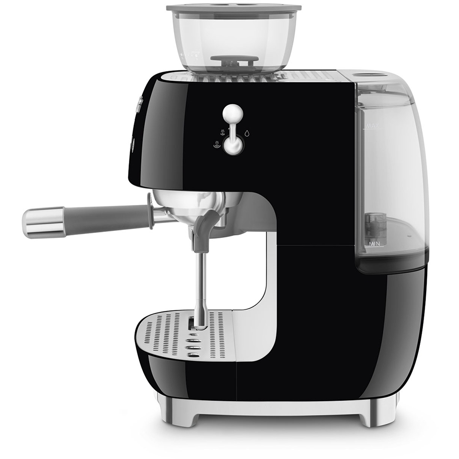 Smeg EGF03BLUK Retro Espresso Coffee Machine with Grinder & 20 Bar Pump