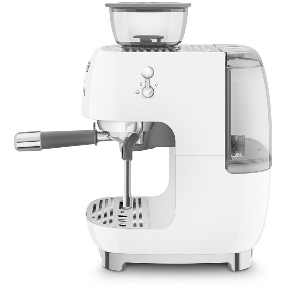 Smeg EGF03WHUK Retro Espresso Coffee Machine with Grinder & 20 Bar Pump