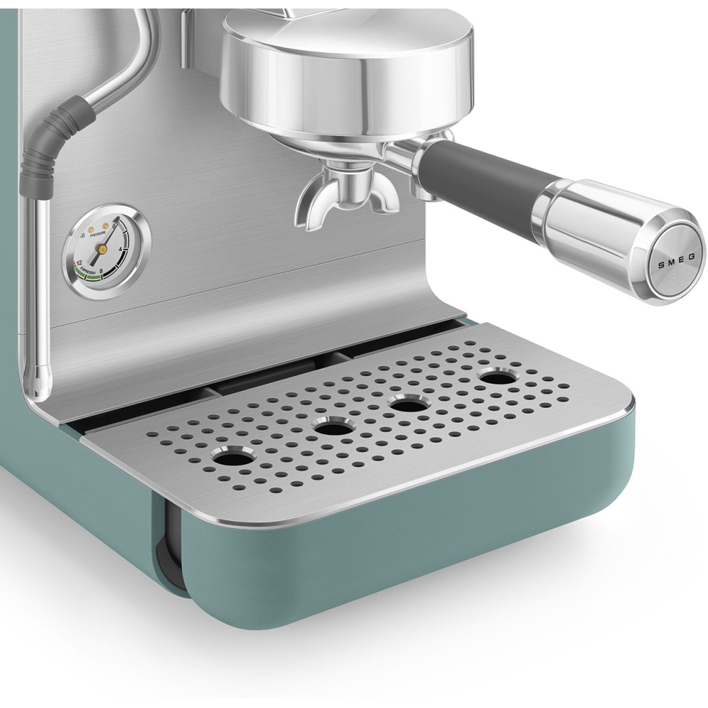 Smeg EMC02EGMUK Retro Mini Pro Espresso Coffee Machine, Green