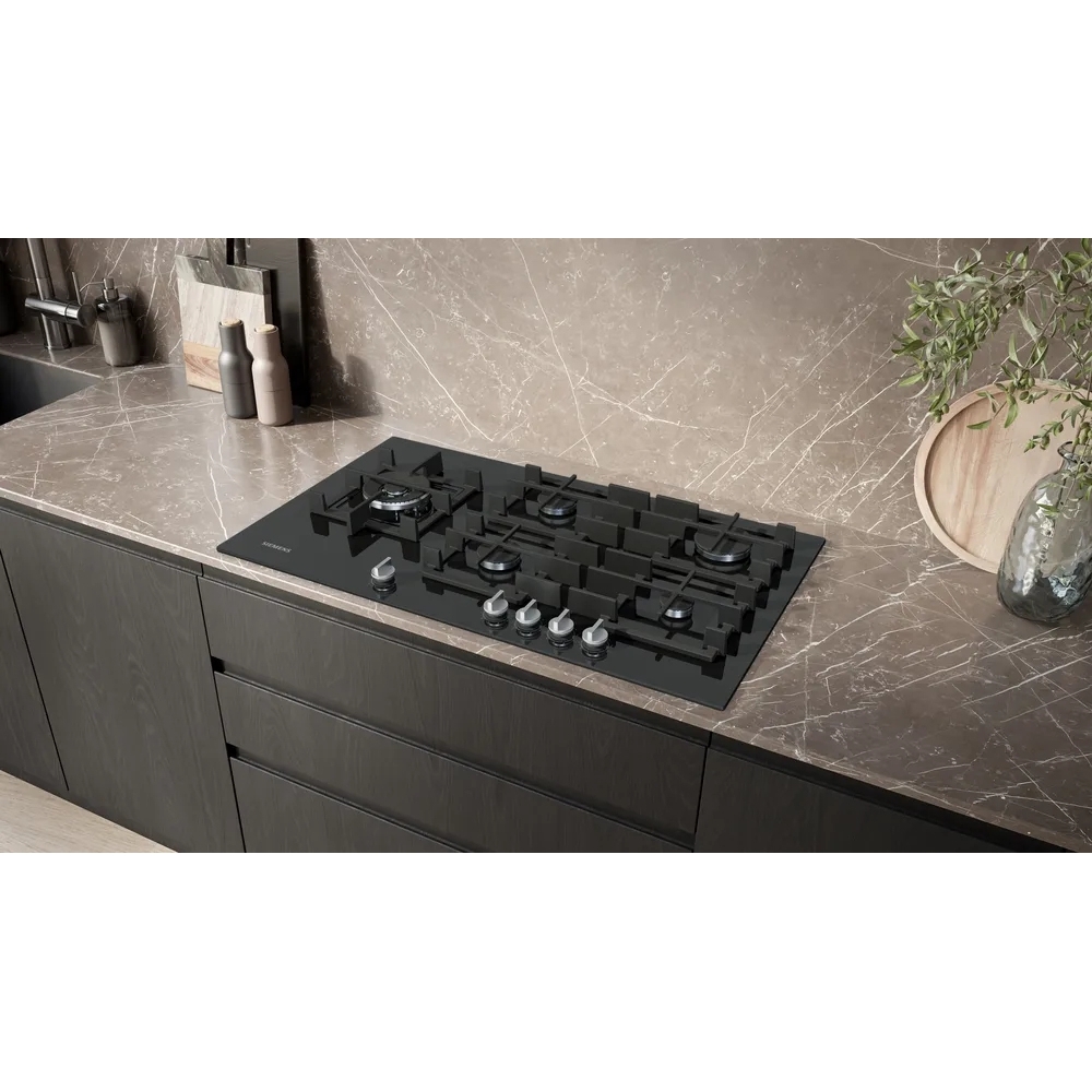 Siemens ER9A6SH40 iQ700 92cm 5 Burner Gas Hob, Black