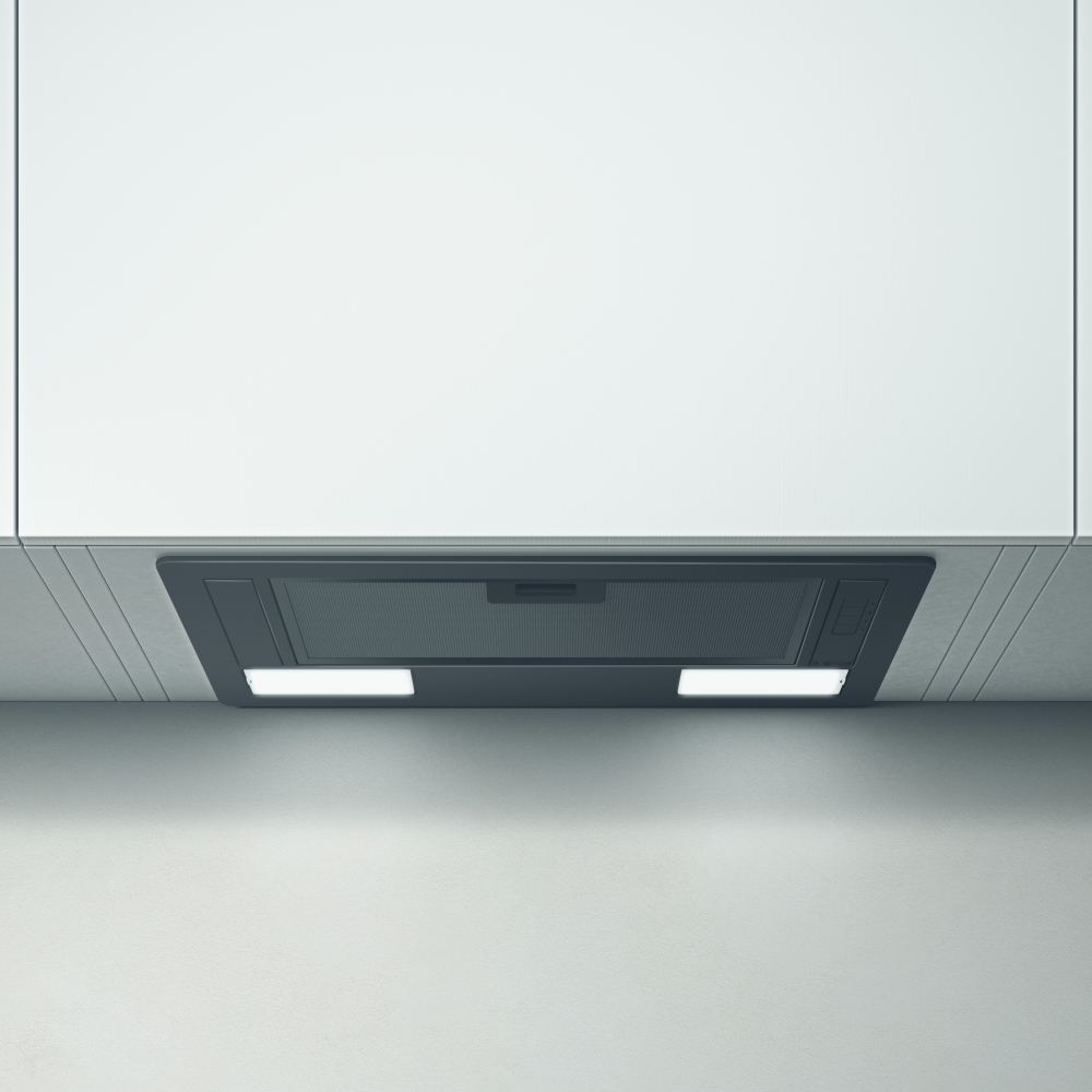 Elica ERA-LUX-BLK-60 Canopy Cooker Hood, Black, D Rated