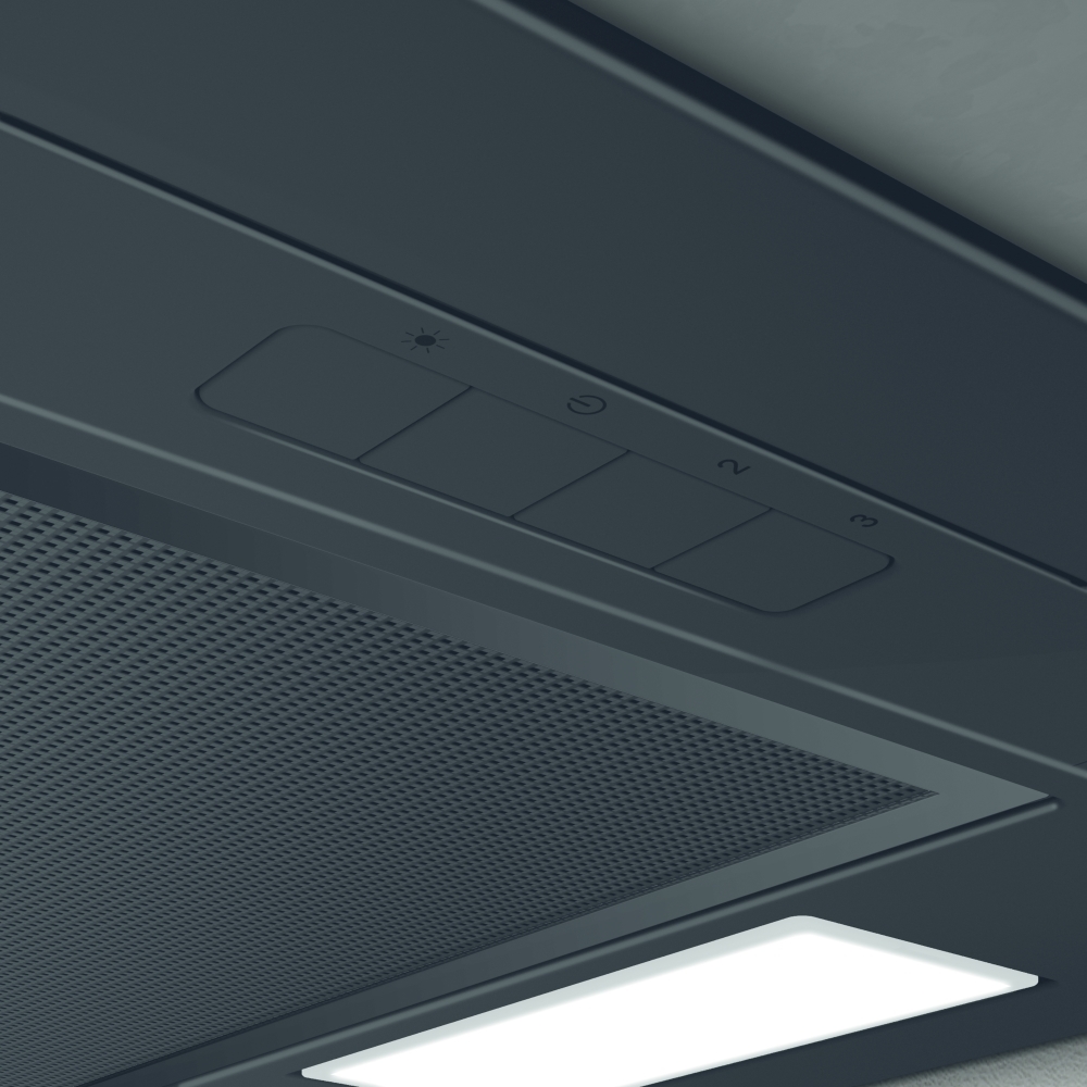 Elica ERA-LUX-BLK-80 Canopy Cooker Hood, Black, D Rated