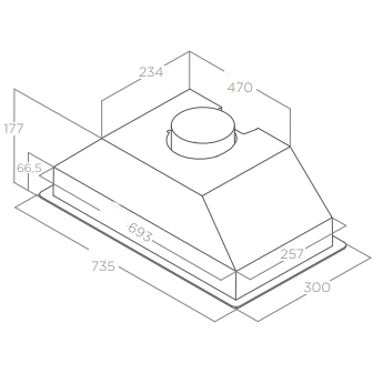 Elica ERA-LUX-BLK-80 Canopy Cooker Hood, Black, D Rated