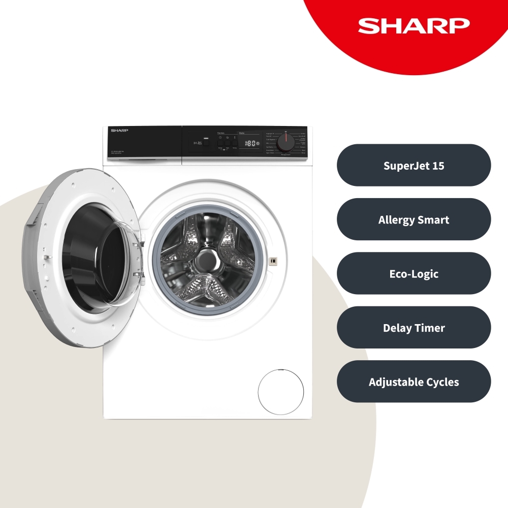 Sharp ES-NFA814BW1NA-EN Washing Machine