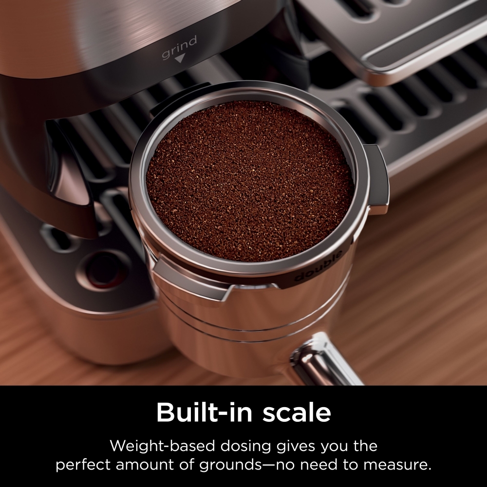 Ninja ES701UK Retro Coffee Machine, Stainless Steel