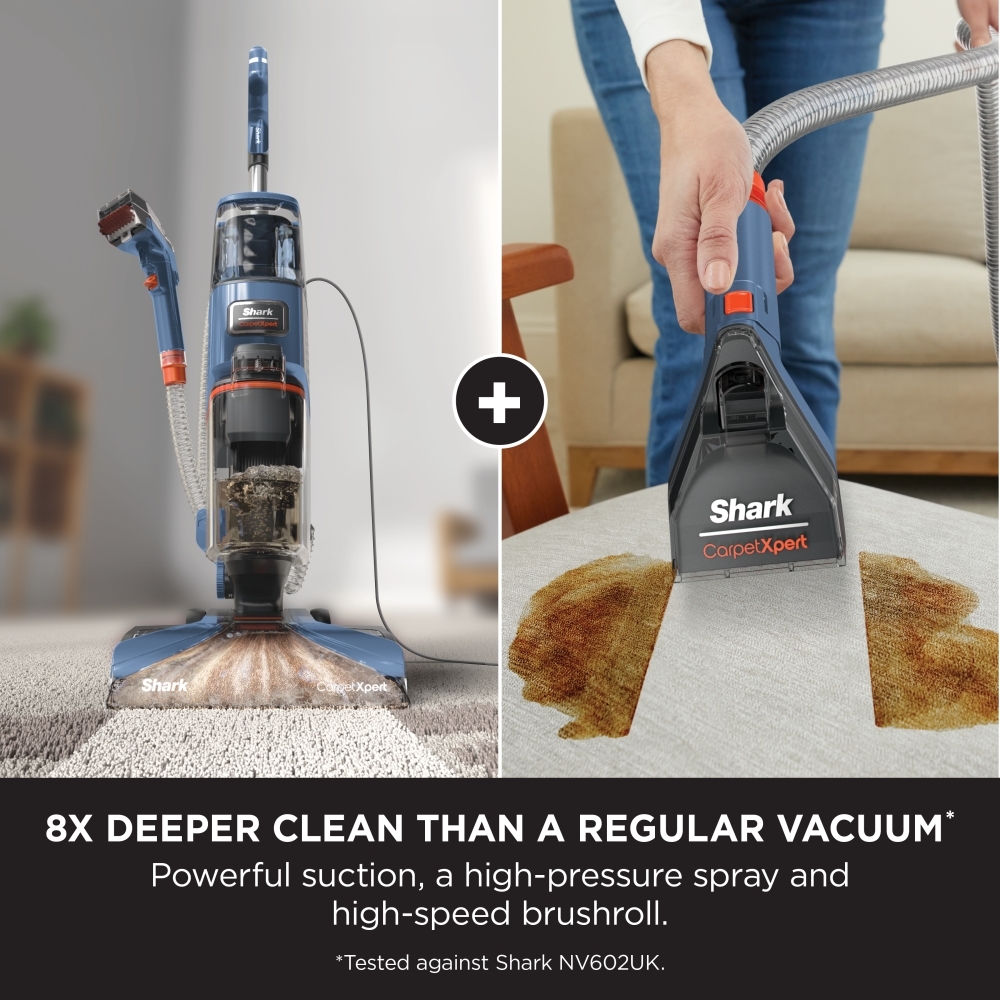 Shark EX150UK CarpetXpert Deep Carpet Cleaner, Blue