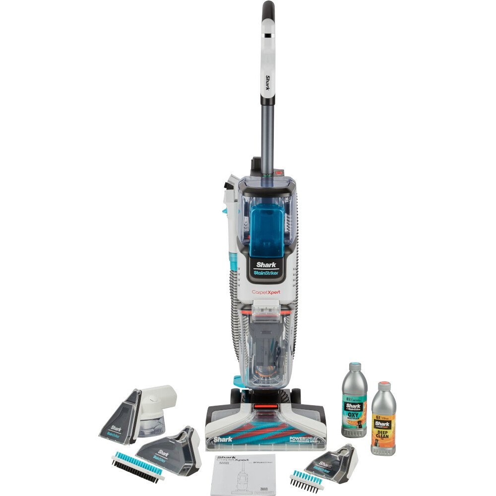 Shark EX200UK CarpetXpert Deep Carpet Cleaner with Built-In StainStriker, White