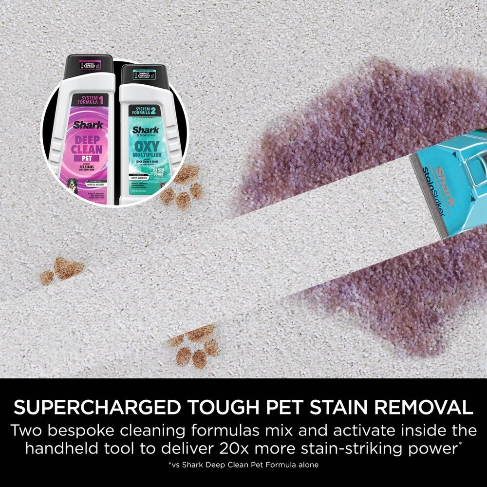 Shark EX300UK CarpetXpert HairPro Pet Deep Carpet Cleaner with Built-In StainStriker, Black