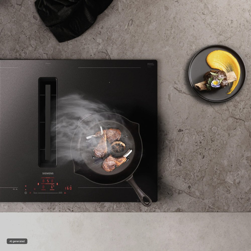 Siemens EX81AHL26E iQ700 80cm Vented Hob, Black, B Rated