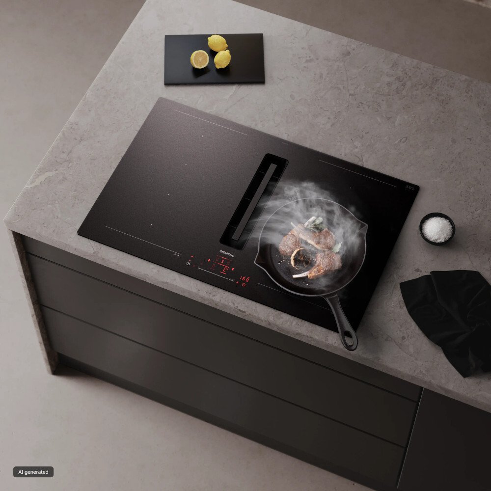 Siemens EX81AHL26E iQ700 80cm Vented Hob, Black, B Rated