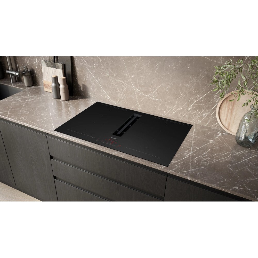 Siemens EX81AHL26E iQ700 80cm Vented Hob, Black, B Rated