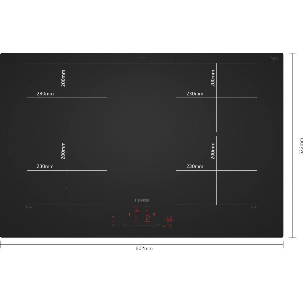 Siemens EX81AHYC1E iQ700 80cm Induction Hob, Black