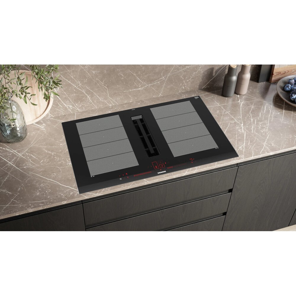Siemens EX875LX67E iQ700 81cm Vented Hob, Black, B Rated
