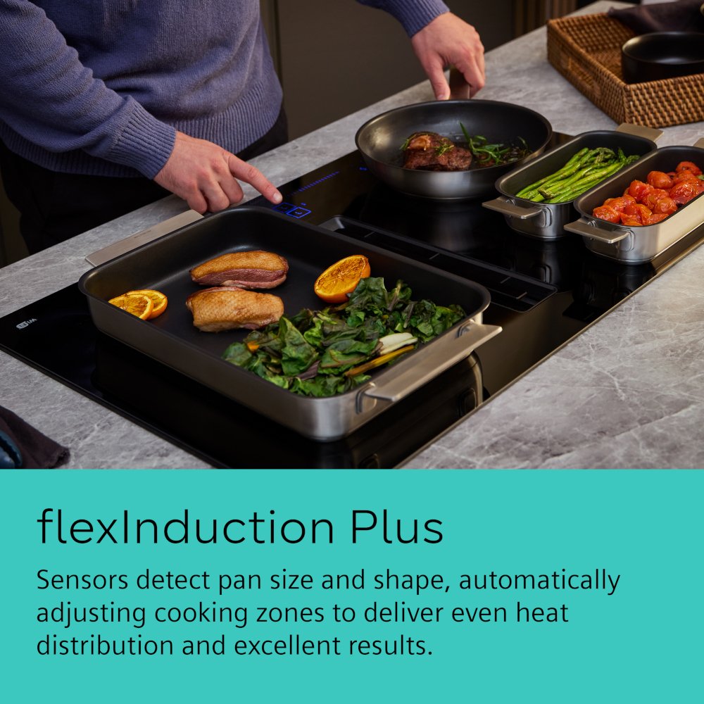 Siemens EX875LX67E iQ700 81cm Vented Hob, Black, B Rated
