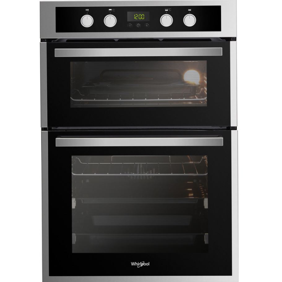 Whirlpool AKL 309 IX Built-In Electric Double Oven, Inox & Black