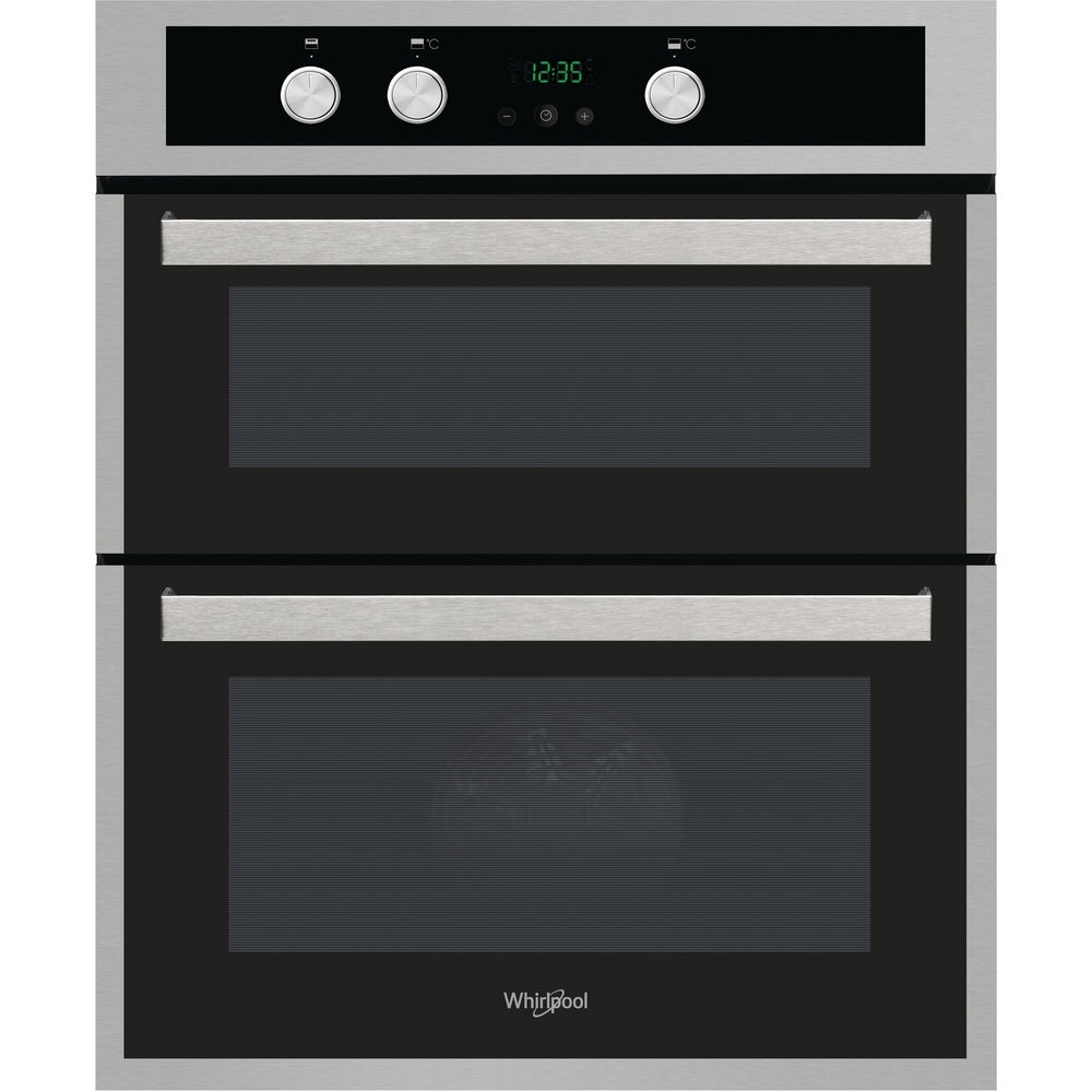 Whirlpool AKL 307 IX Built-Under Electric Double Oven, Inox & Black