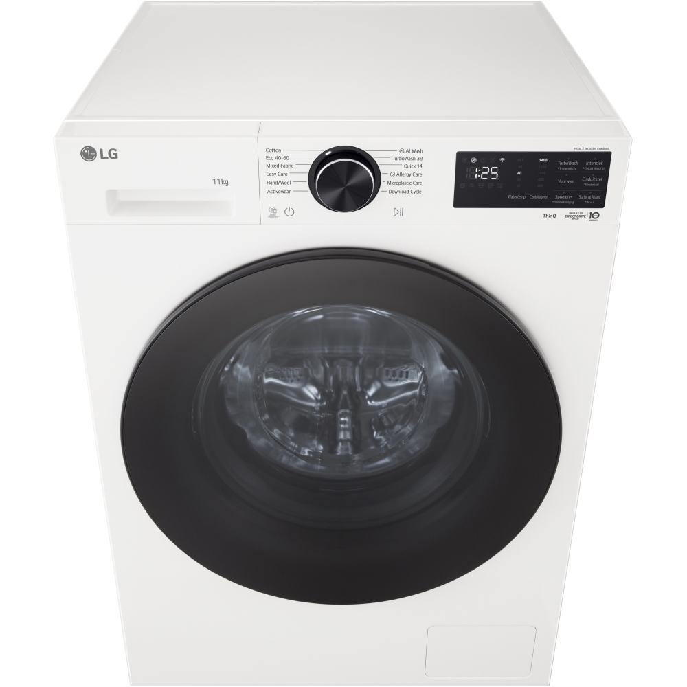 LG F4X5011TWB Washing Machine, 11kg, 1400 Spin, White, A Rated
