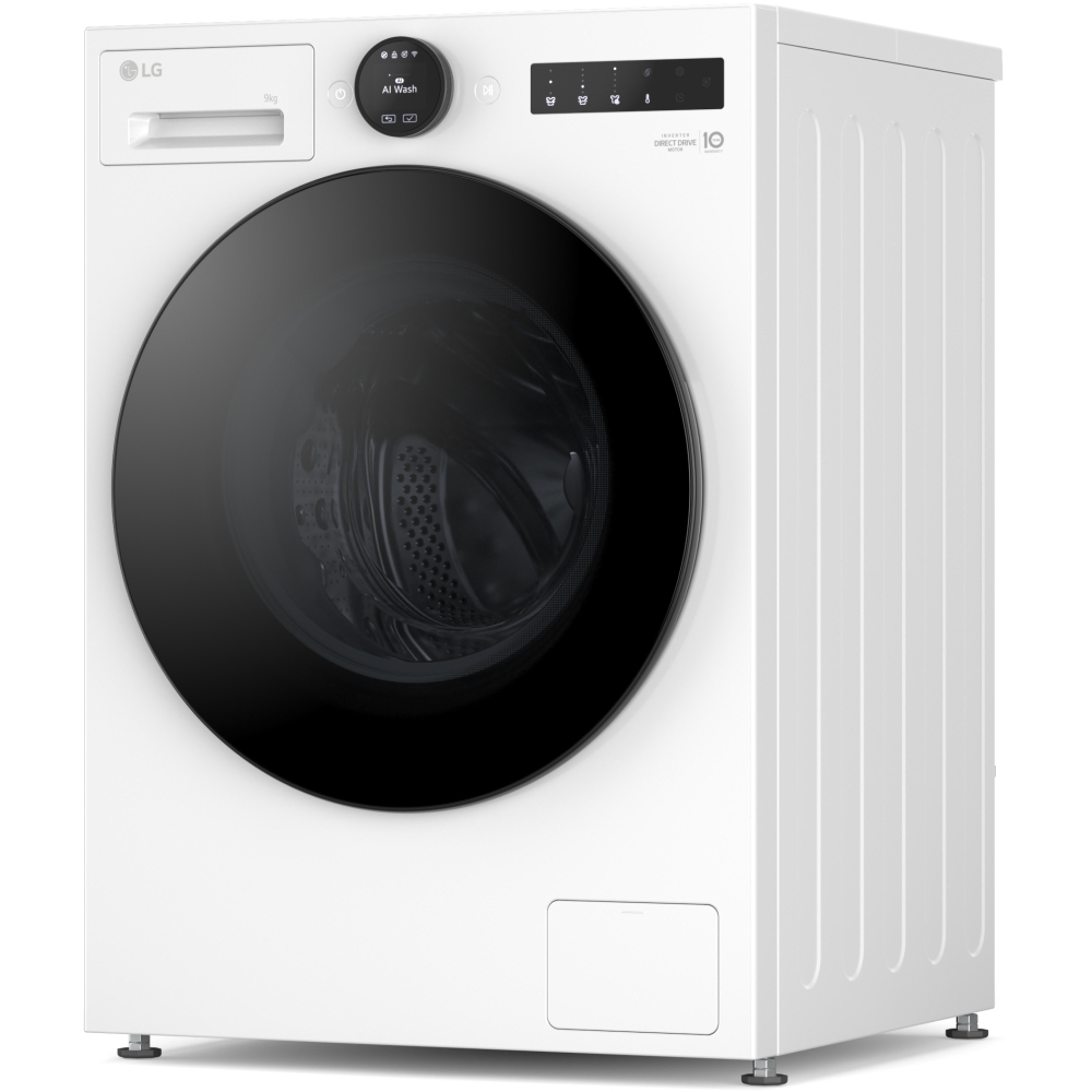 LG F4X7009TWB Washing Machine, 9kg, 1400 Spin, White, A Rated