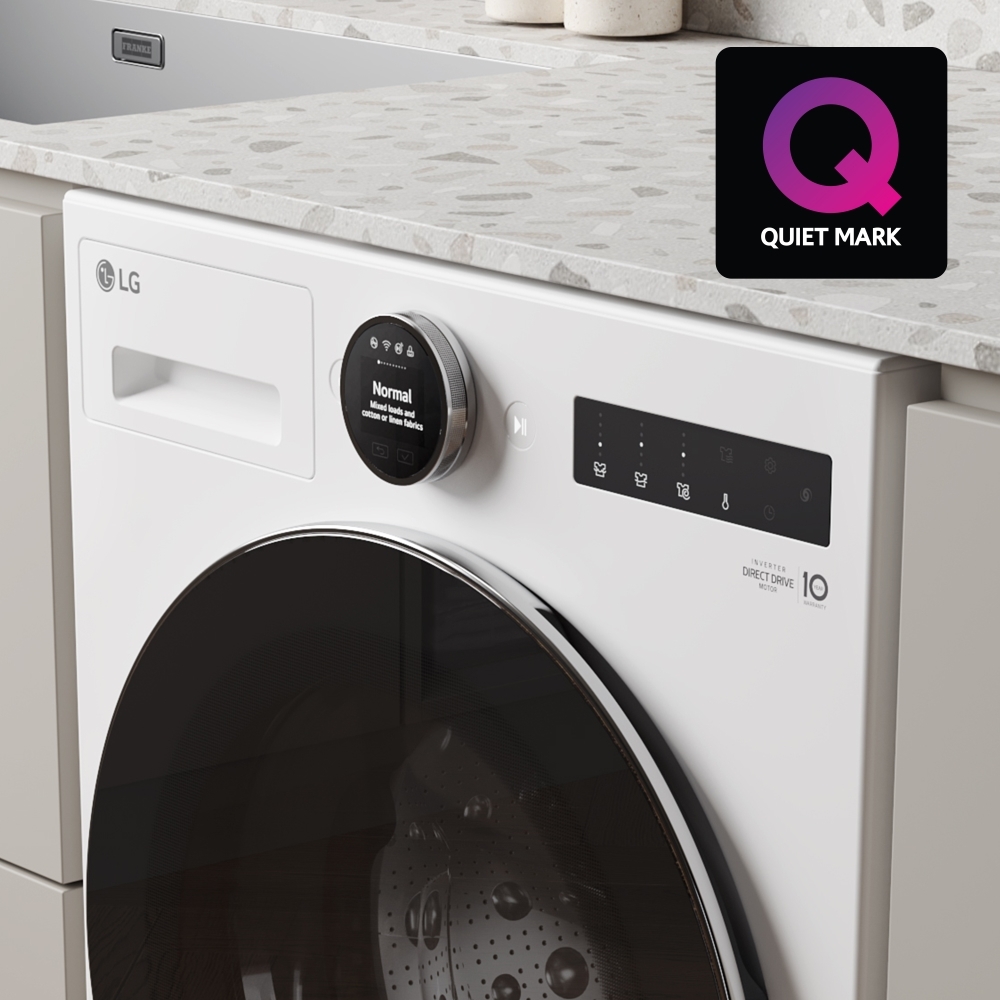 LG F4X7011TWB Series 7 AI Direct Drive&trade; Washing Machine, 11kg, 1400 Spin, White, A Rated