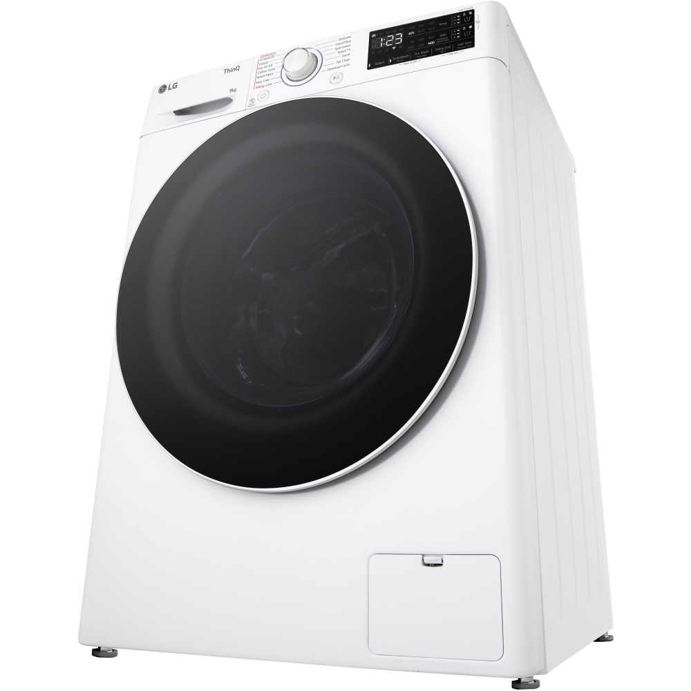 LG F4Y509WWLA1 Washing Machine, 9kg, 1400 Spin, White, A Rated Marks