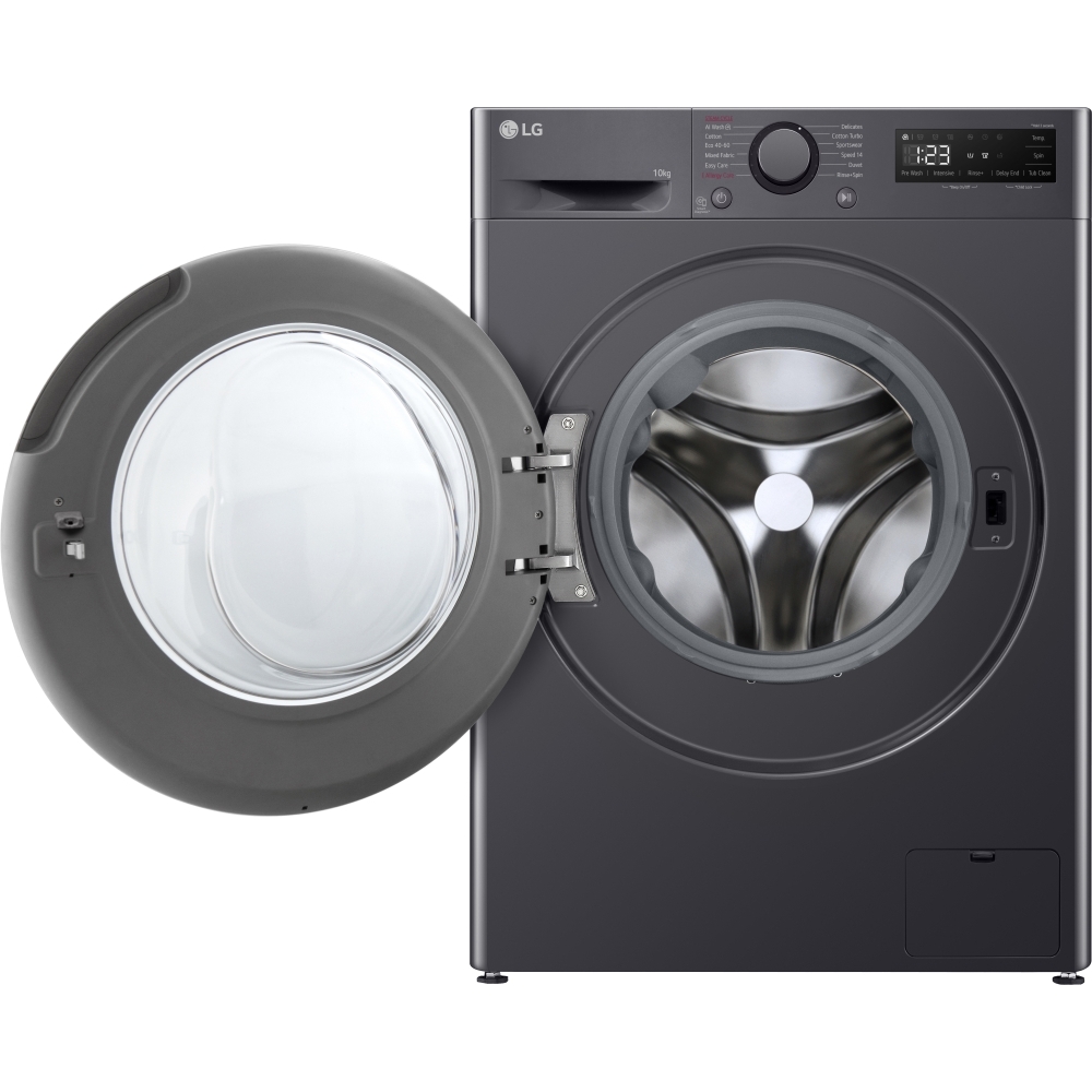 LG F4Y510GBLN1 Washing Machine, 10kg, 1400 Spin, Grey, A Rated