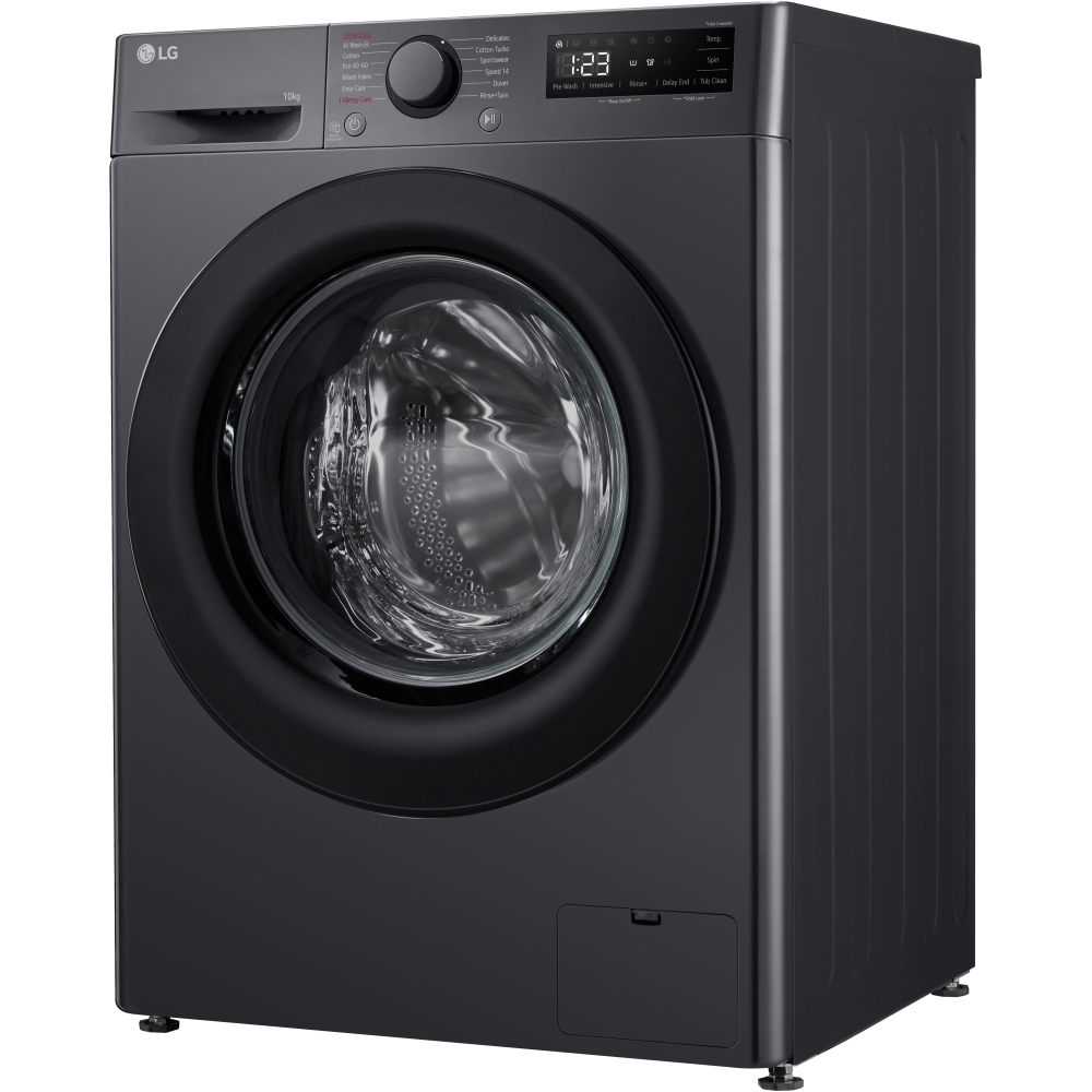 LG F4Y510GBLN1 Washing Machine, 10kg, 1400 Spin, Grey, A Rated