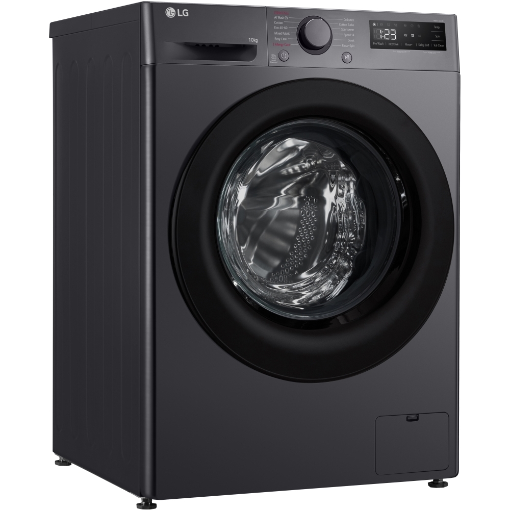 LG F4Y510GBLN1 Washing Machine, 10kg, 1400 Spin, Grey, A Rated