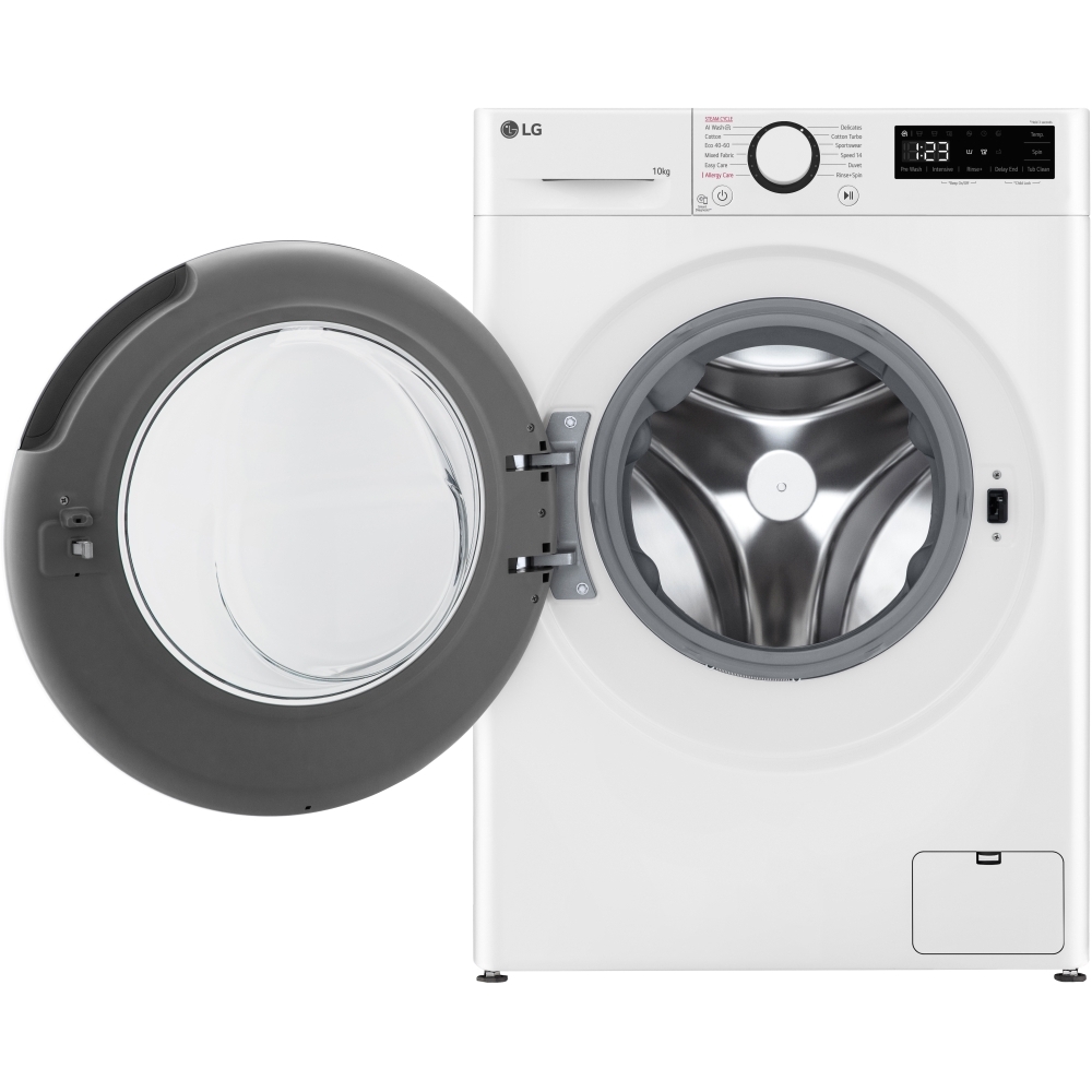 LG F4Y510WBLN1 Washing Machine, 10kg, 1400 Spin, White, A Rated